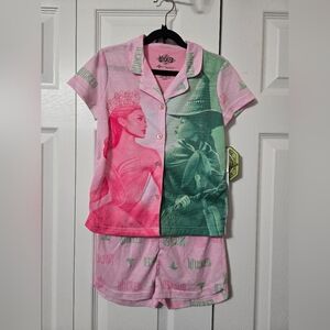 Wicked Pink & Green Pajamas, 6x, Short Sleeve Top & Shirt, Pjs, New With Tags